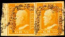 I tavola arancio quattro esemplari su lettera del 3 giugno da Messina per Scigliano Firma Oliva e E. Diena (Bol. n. 1A) (Sass. n. 1a) 3.
