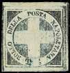 azzurro - Da esaminare - Cert. Bolaffi e Diena (Bol. n. 43) (Sass. n. 16) 7.