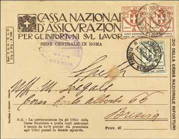 23+62/67) 175 2217 D 1924 - Gruppo d'azione Scuole Milano - La serie - Cert.