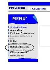 1) Selezionare deleghe rilasciate 2) Cliccare su «Nuova delega» 3)