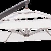 PRAIA Ombrellone con struttura in alluminio, finitura bianca.