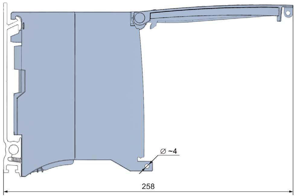 Disegno quotato Figura A-2 Disegno quotato della CPU 1511-1 PN, vista laterale