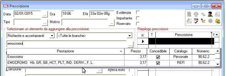 Se non vuole più vedere in prescrizione le vecchie prestazioni ma utilizzare solo quelle nuove del CATALOGO REGIONALE