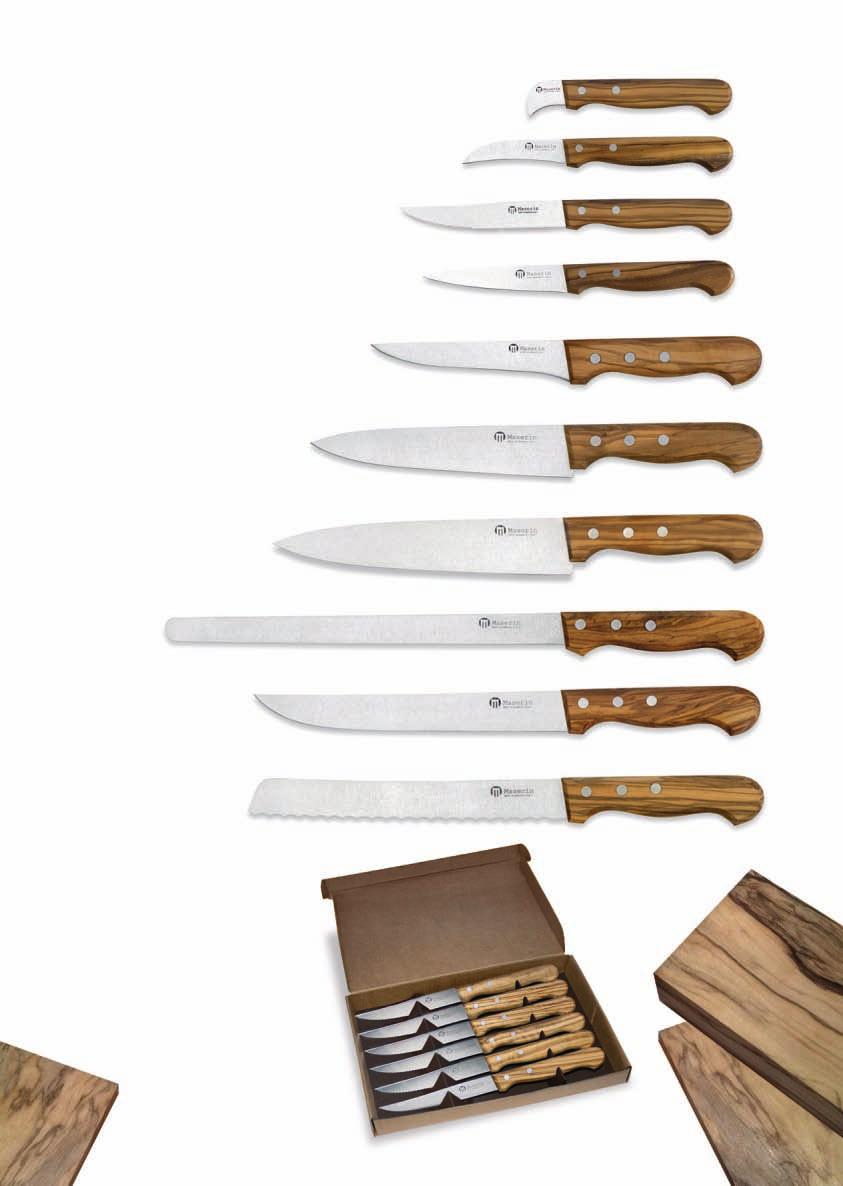 linea Tranciati Olivo 0BA630600 Castagne / Chestnut - Manico: Olivo / Handle: Olive wood Lama: Acciaio Aisi 420 Hrc 56 / Blade: Stainless steel Aisi 420 Hrc 56 Packging: Confezione regalo / Gift Box