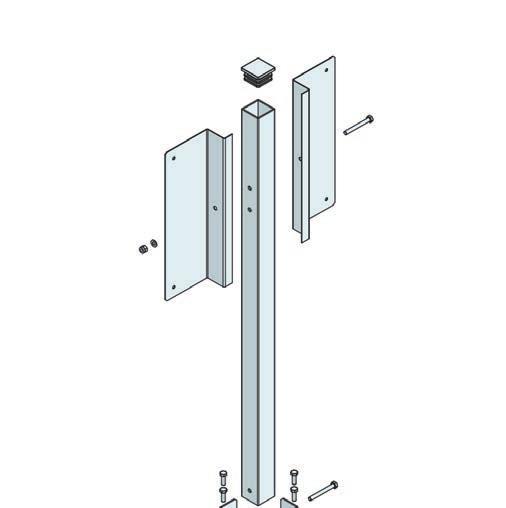 KIT BASE ZNT VER BASE UNIVERSALE IN ACCIAIO ZINCATO PER 2 POMPE VERTICALI GALVANIZED STEEL MULTIPURPOSE BASE FOR 2