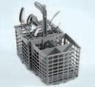 CUTLERY BASKET The cutlery basket of some models can be split in two to increase the available space or when using the