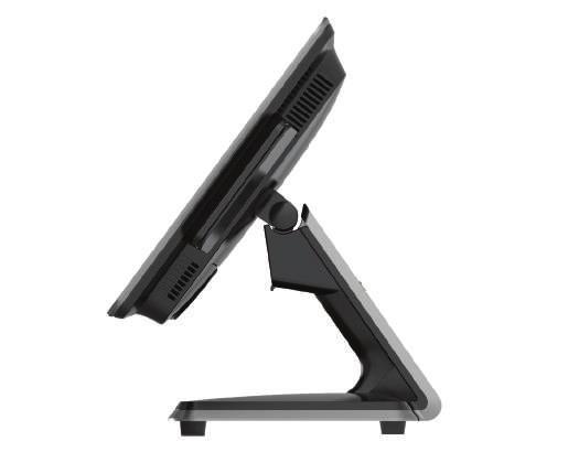 to 110 degree tilt capability for ease of use and installation Integrated stereo speakers Integrated peripheral options 3-track encrypted MSR Biometric fingerprint reader (DigitalPersona) Wireless