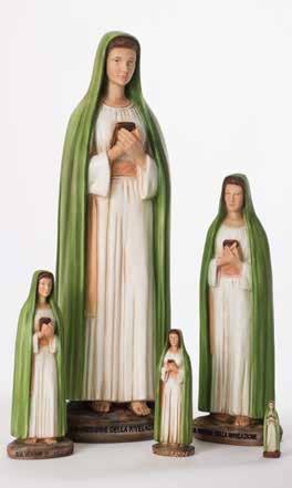 18016 32,00 Vergine della Rivelazione in resina colorata cm 20 Cod.