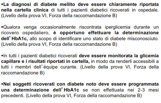 Cura del diabete in ospedale