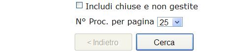 3. Scegliere dal menu Gestione procedure la voce Perizia ; 4. Per selezionare una procedura già presente nel sistema, è possibile utilizzare il motore di ricerca.