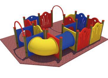 T030612 Labirinto Percorso realizzato per bambini più piccoli completo di pareti che comprendono un gioco di logica.