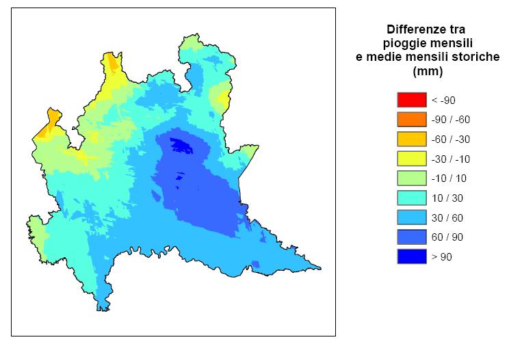 DIAGRAMMA DELL AFFLLUSSO METEORICO MEDIO PER BACINO IDROGRAFICO (mm/mese) : gennaio agosto Chiese + Idro 51 91 15 89 92 142 167 Oglio + Sebino 19 67 71 79 78 35 12 26 Serio 37 11 72 98 77 26 135 266