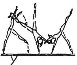 107 Cartwheel, also with support on one arm, or Cartwheel with flight phase before or