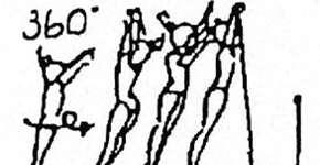 1.000 ENTRATE 1.105 1.205 1.305 1.405 1.505 1.605 Facing HB jump with 1/1 turn (360 ) to hang on HB Fronte allo SS saltare con 1 g. (360 ) alla sosp.allo SS 1.