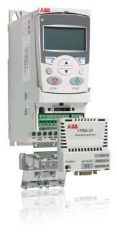 Opzioni Interfaccia ACS355 0XX 0XAX X + XXXX Interfacce macchina I moduli bus di campo di tipo plug-in offrono funzioni di connettività con la gran parte dei sistemi di automazione.