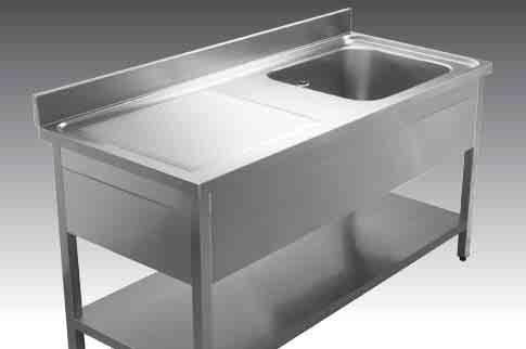 LAVATI SU GAMBE SINKS N LEGS 1 lavello 60x50x30 cm e gocciolatoio 1 sink 60x50x30 cm and