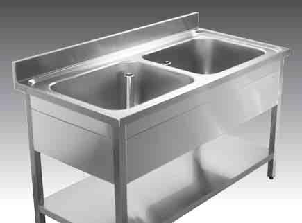 LAVATI SU GAMBE SINKS N LEGS 2 lavelli 60x50x30 cm 2 sinks 60x50x30 cm