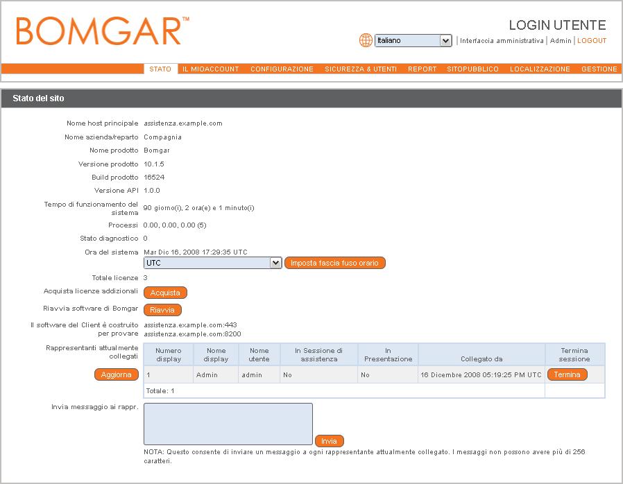 Introduzione La presente guida fornirà un valido aiuto per la gestione del software Bomgar. Utilizzare la guida soltanto dopo aver impostato Bomgar Box. Per l assistenza, rivolgersi al numero +01.601.