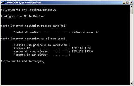 confermare con ENTER L indirizzo IP del vostro PC è scritto come segue: Address IP........ 192.