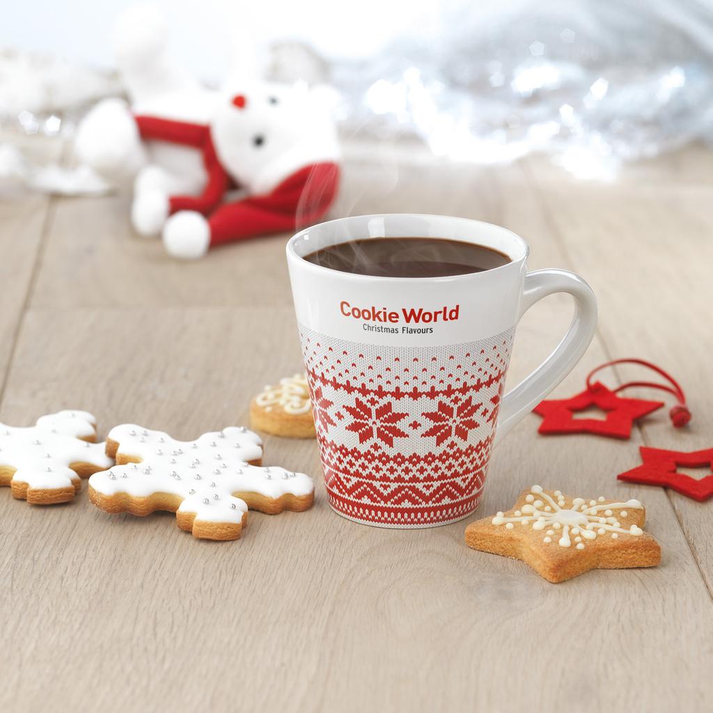 Christmas & Winter Idduna CX1403 Tazza in ceramica (340ml) con decorazioni nordiche.