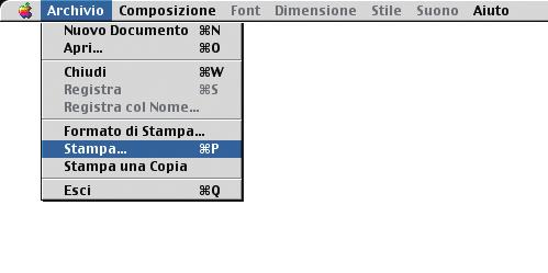 Configurazione delle impostazioni del driver di stampa (per Mac OS 8.6/9.