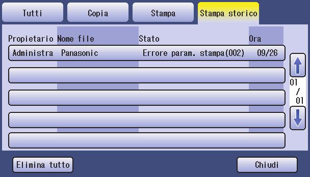 Messaggi di errore visualizzati sulla macchina Per DP-C406/C306/C66, DP-C405/C305/C65, DP-C354/C33/C64/C63/C13 Se un documento non viene stampato, potrebbe essersi verificato un errore.