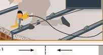Per una buona durata della punta è necessario eseguire il foro sull ala della trave senza entrare in contatto con il materiale sottostante (calcestruzzo, inerti, laterizi).
