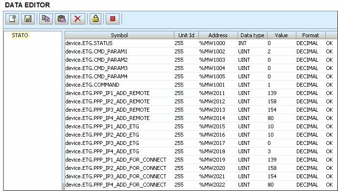 SM_0041 Inter-net-working tra LANs via in RTC/ con RAS ETG1000/ETG1010/ CHIAMATA DA LAN A VERSO LAN C LAN C : 139.158.154.0 LAN A : 192.168.001.0 Slave MODBUS 1 Master ip:192.168.001.020 X-Way 3.