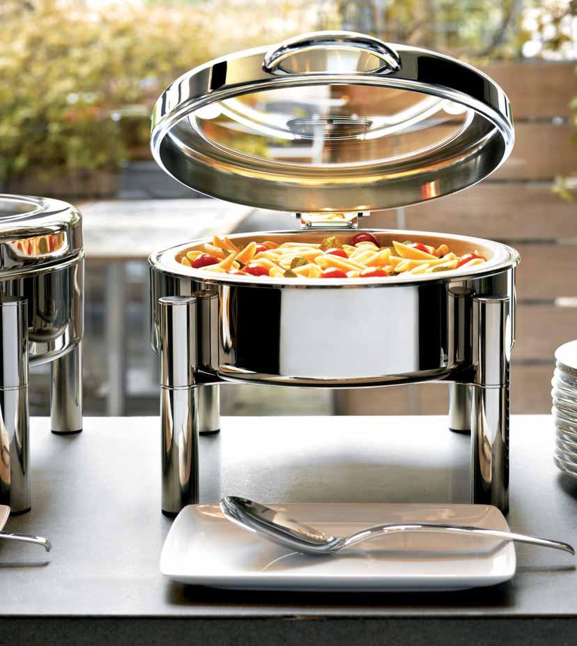 ATLATIC BUFFET SYSTEM Pensati e ideati nelle versioni rotonde, rettangolari con aperture differenziate per soddisfare ogni esigenza, gli scaldavivande ABS- Atlantic Buffet System interpretano la