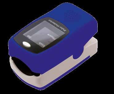 SAT-800 Pulsossimetro portatile da dito con indicazione vocale dei valori Strumento portatile per la rilevazione della quantità di ossigeno legata all emoglobina nel sangue e della frequenza cardiaca