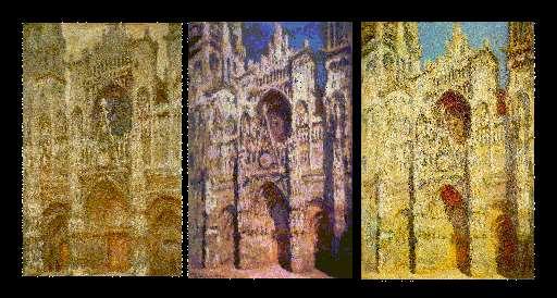 pag. 39 MONET: La Cattedrale di Rouen (descrizione dell opera) Gli impressionisti posero una grande attenzione ai fenomeni legati alla luce ed alla visione: la formazione dei colori, i riflessi, la