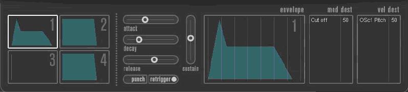 I nuovi strumenti di Cubase 4 Particolare importante: l ampiezza di modulazione per ciascuna destinazione selezionata è moltiplicabile indipendentemente per la key velocity; questo significa che,