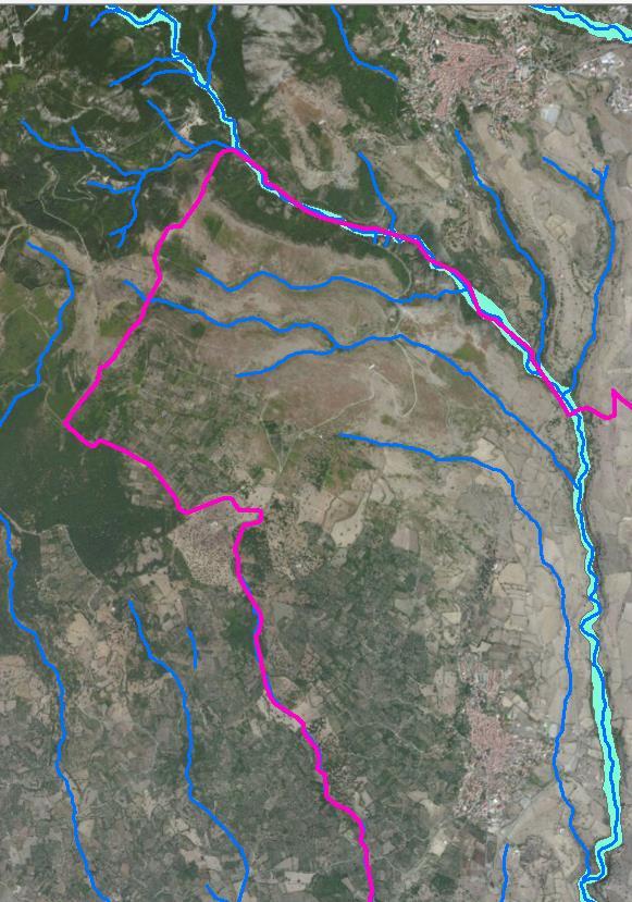 6.2. Il sistema idrografico extraurbano RIU MANNU (bacino 2) Corso d acqua piuttosto importante dal punto di vista delle portate, da luogo, insieme al rio Cispiri, al rio Mare Foghe (PSFF).