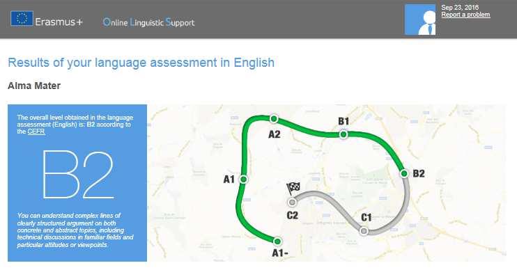 ..ed, inoltre, il tuo livello linguistico CEFR