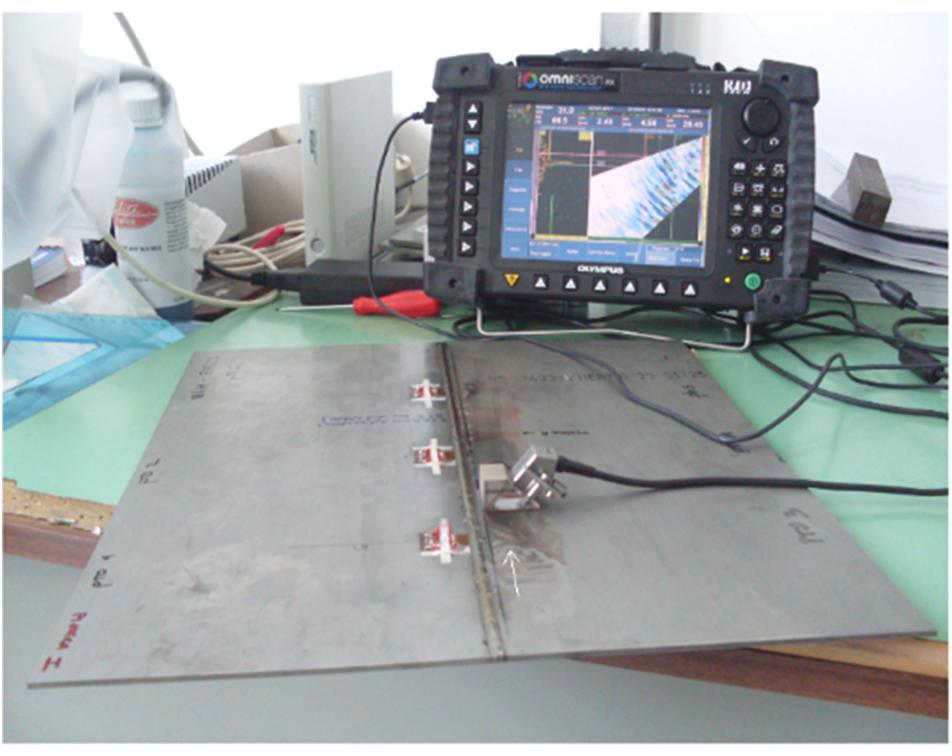 CONTROLLO DELLA GIUNZIONE IN LEGA DI TITANIO Si esegue la procedura di Set-up della strumentazione mediante i dati rilevati dal piano d ispezione effettuato impostando, in particolare, l esatto