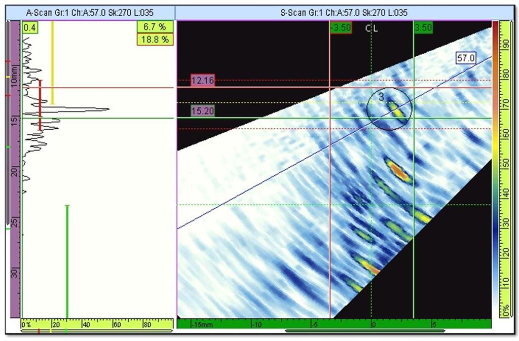 RISULTATI DEL CONTROLLO Nella regione evidenzia- Situata nella visualizzazione all interno dell area S- ta delimitata scan,