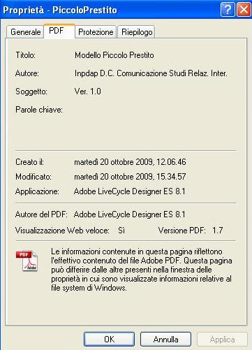 13 Controllo dei modelli VISUALIZZAZIONE METADATI E VERSIONE Ogni modello contiene dei metadati per mezzo dei quali è possibile verificare l autenticità e la versione del modello utilizzata.