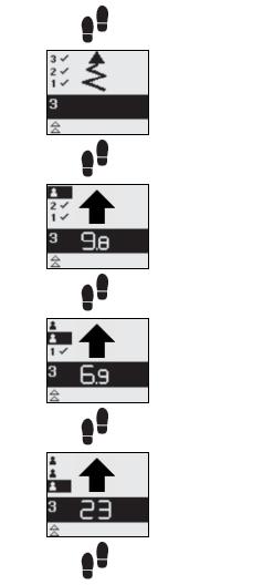 ricerca artva multipla 29 Barryvox Pulse funzione di MARCATURA le informazioni e i simboli sul display TX selezionato TX MARCATO TX non selezionato TX selezionato numero segnali ricevuti il TX