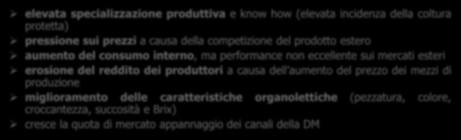 organolettica segmentazione del mercato attraverso la differenziazione di varietà e di qualità organolettica investimenti per la promozione del prodotto di