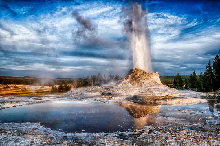 geyser del parco di Yellowstone.