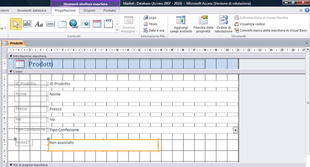 AM5 Database livello avanzato 37 AM5.4.1.3 Creare, modificare, eliminare controlli non associati, contenenti espressioni aritmetiche e logiche.