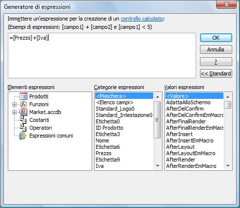 38 AM5 Database livello avanzato Figura 5.44 Generatore di espressione.