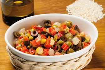 Antipasto ANTIPASTO DI LUSSO Fantasioso mix di pomodori secchi, funghi, olive, carciofi a spicchi