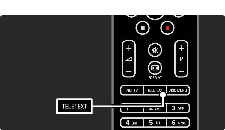 3.1.1 Selezione di una pagina del televideo La maggior parte delle emittenti televisive trasmette informazioni tramite il televideo. Durante la visione di un programma, premere Teletext.