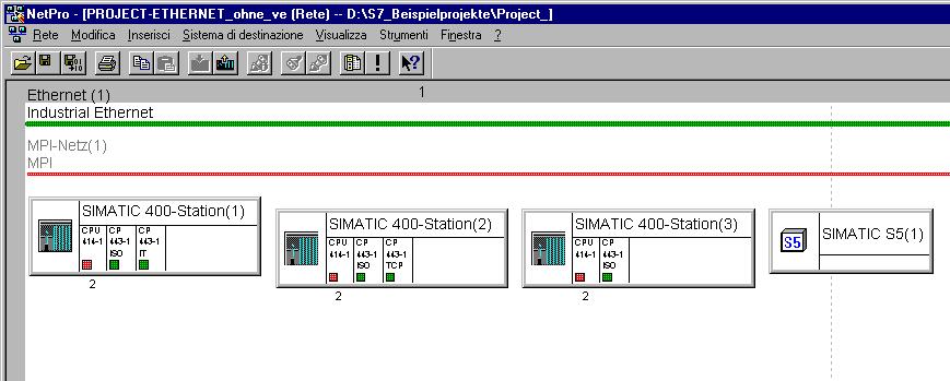 Messa in funzione del CP Ethernet 3. Per ottenere una rappresentazione grafica NetPro della rete selezionare l oggetto di rete Ethernet e azionare Modifica Apri oggetto.