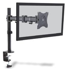 LKBR06 - Euro 14,80 BRACCIO SUPPORTO DA TAVOLO CON MORSA PER VIDEO 13-27 FINO A 8 KG CON 3 SNODI Supporto universale per monitor per un posizionamento flessibile del monitor sulla propria postazione