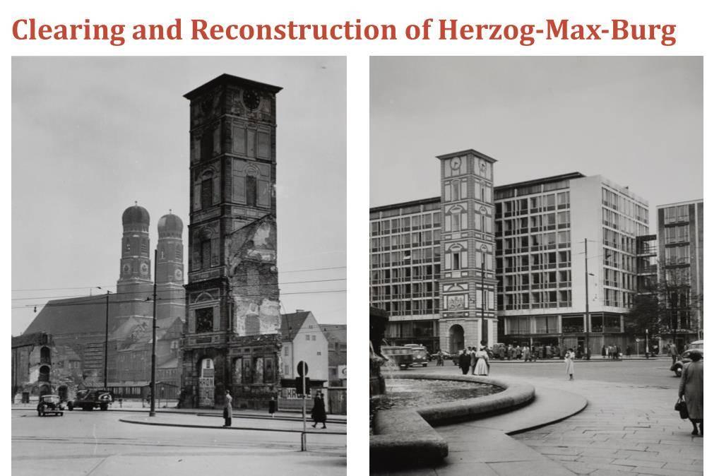 Prof. Andrea Pane The complex of office buildings, called Neue Maxburg (new Maxburg), was erected between 1954 and 1957 on the premises of the former