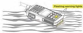 Floating VHF transceiver and waterproof IPX7 with large LCD.