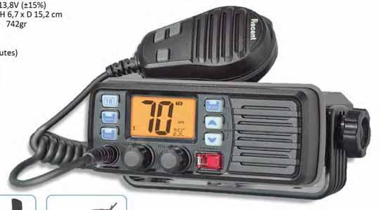 Marine VHF with DSC of D class, floating, waterproof IPX7 It is easy to install for its small size, easy to use for the large backlight push buttons, the price is "low cost", this is the perfect