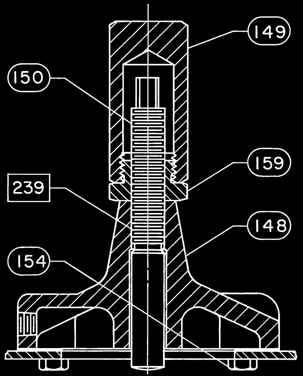 Attuatori 667, dimensioni 30-76 e 87 Manuale di istruzioni Figura 19. Fermo corsa in alto tipo 12 (montato su cappello) Figura 20.